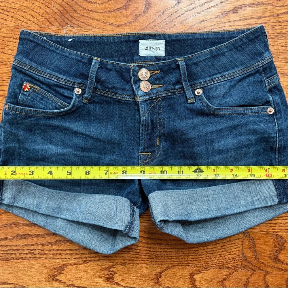 Hudson Jeans Indigo Rolled Hem Denim Shorts